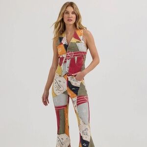 Wrangler x Lainey Wilson Patchwork Bell Bottom Set - 28x32 bottom | L vest